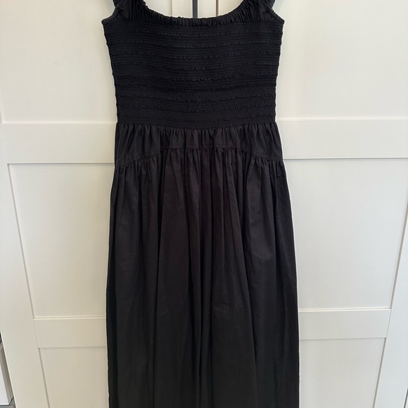 La Ligne Black Cotton Poplin Dress - Picture 2 of 6